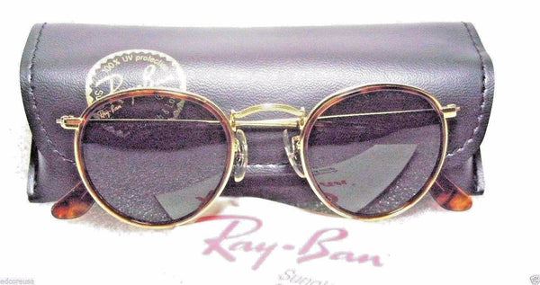 Ray-Ban USA Vintage NOS B&L Tortuga Round W1675 Classic Metals New Sunglasses - Vintage Sunglasses 