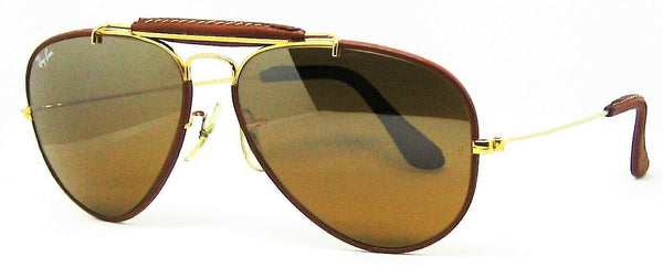 Ray-Ban USA Mint Vintage B&L Aviator Leathers Outdoorsman 58mm, *TGM Sunglasses - Vintage Sunglasses 