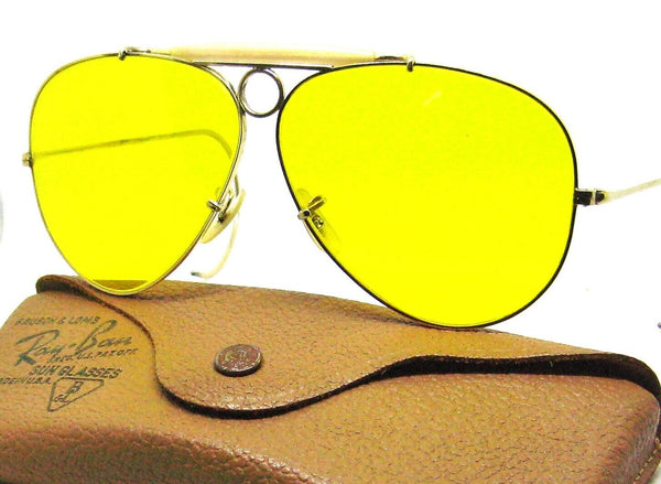 Ray-Ban USA 50s Vintage NOS B&L Kalichrome Aviator 12kGF New Shooter Sunglasses