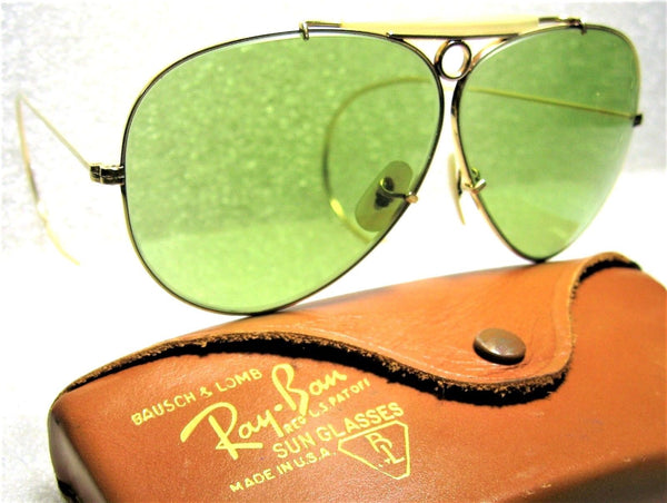 Ray-Ban USA Mint 1950s Vintage B&L Aviator 10k GF RB-3 Bullet Shooter Sunglasses - Vintage Sunglasses 