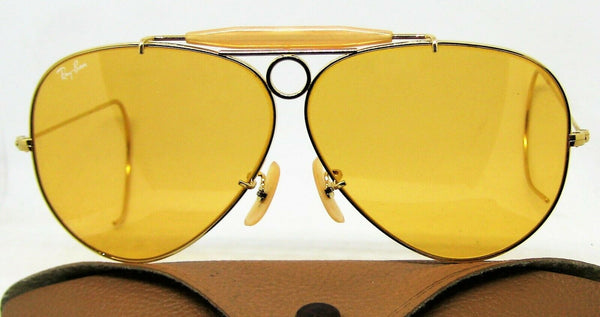 Ray-Ban USA NOS Vintage B&L  Aviator Ambermatic Bullet Shooter 1970s Sunglasses