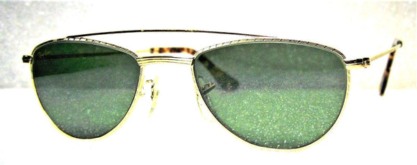 Ray-Ban USA NOS Vintage B&L 40s Retro Aviator W1758 24kGP Arista New Sunglasses - Vintage Sunglasses 