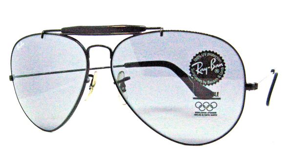 Ray-Ban USA Vintage 1990s B&L NOS Aviator Blue Change Outdoorsman New Sunglasses