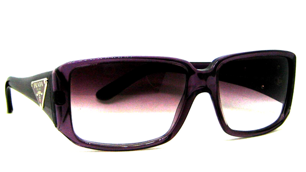 Prada Milano New Top Gradient SPR 16L 57[]15 Translucent Plum Sunglasses & Case