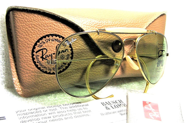 Ray-Ban USA NOS Vintage B&L Aviator Blue Changeable 58 Lens New Sunglasses - Vintage Sunglasses 