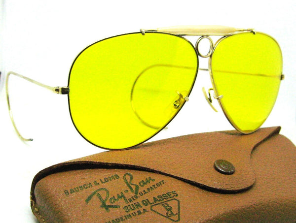 Ray-Ban USA 50s Vintage NOS B&L Kalichrome Aviator 12kGF New Shooter Sunglasses