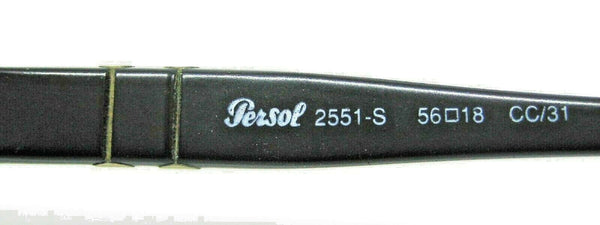 Persol Rare 2551-S Meflecto CC/31 Vintage 80s 4-Lens 56[]18 Matte Bk Sunglasses