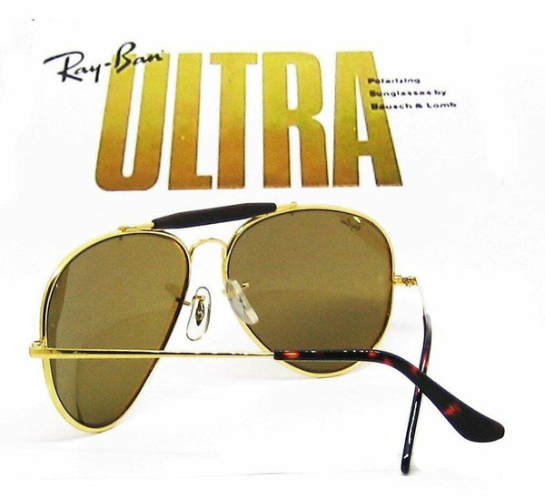 Ray-Ban USA NOS Vintage B&L Aviator Ultra Bravura Polarz RB-50 W1219 Sunglasses