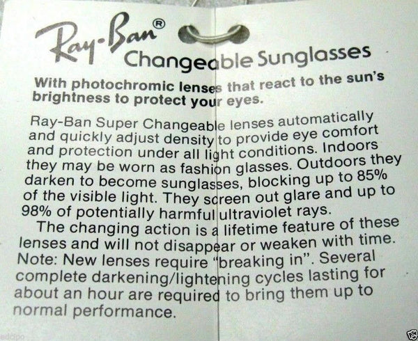 Ray-Ban USA Vintage NOS B&L Aviator Fantasees Blue *TG Changeable New Sunglasses - Vintage Sunglasses 