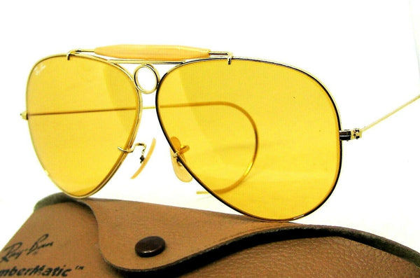 Ray-Ban USA NOS Vintage B&L  Aviator Ambermatic Bullet Shooter New Sunglasses