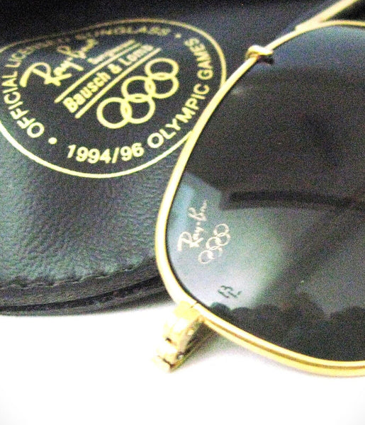 Ray-Ban USA Vintage 1990s B&L Olympics Explorer Aviator  Gold 61mm Sunglasses