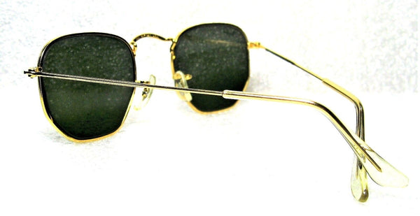 Ray-Ban USA NOS Vintage B&L Classic Metals W1864 Hex Blue Mirror New Sunglasses - Vintage Sunglasses 