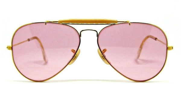 Ray-Ban USA NOS Vintage B&L Aviator Outdoorsman Rose Changeables New Sunglasses