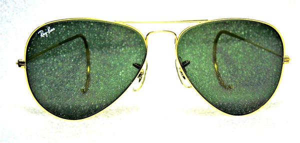 Ray-Ban USA NOS Vintage B&L Aviator G-15 Arista 24kGP 58mm New Sunglasses & Case - Vintage Sunglasses 