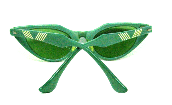 Vintage Ray-Ban USA 1950/60s B&L Green Silhouette Cateye Mint Sunglasses & Case