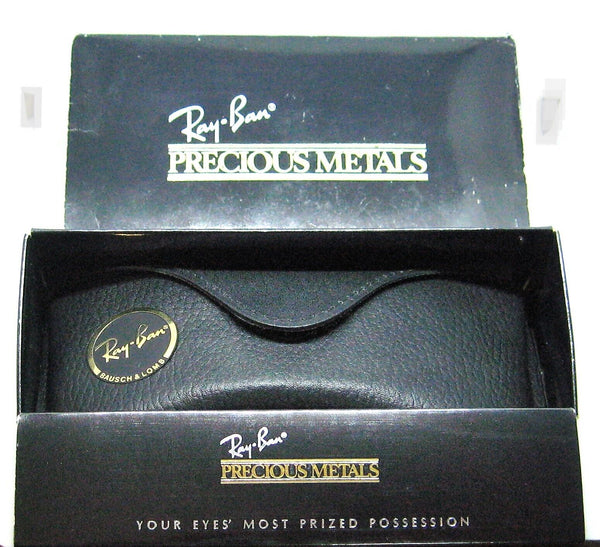 Ray-Ban USA Vintage NOS B&L Aviator Precious Metals Platinum White Sunglasses