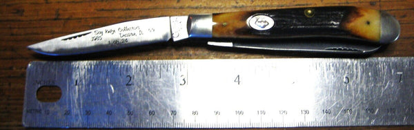 NOS Cripple Creek Bob Cargill USA Vintage 1985 stag slim trapper Rare 1 of 24