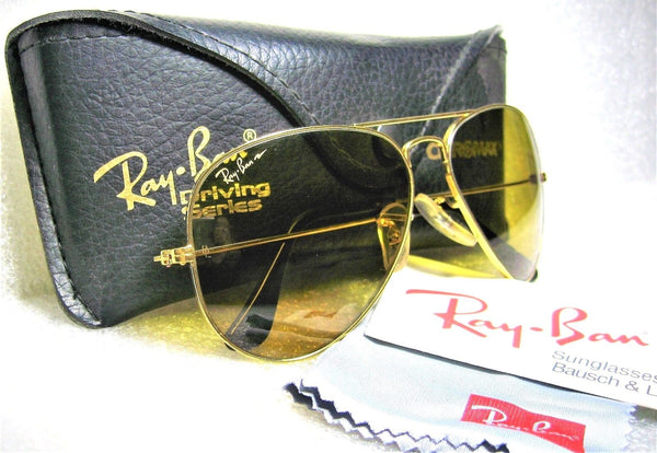 Ray-Ban USA NOS Vintage B&L Aviator Chromax W1661 Driving Series NEW Sunglasses - Vintage Sunglasses 