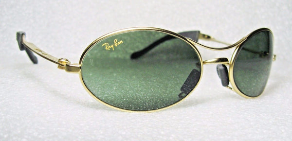 Ray-Ban USA *NOS Vintage B&L Orbs "Ellipse Oval W2177 Matte Gold *NEW Sunglasses - Vintage Sunglasses 