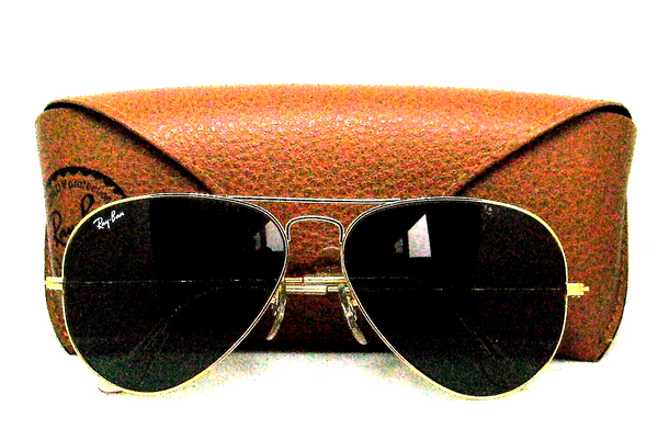 Ray-Ban USA Vintage 1980s Bausch & Lomb Aviator Arista Gold 58mm G-15 Sunglasses