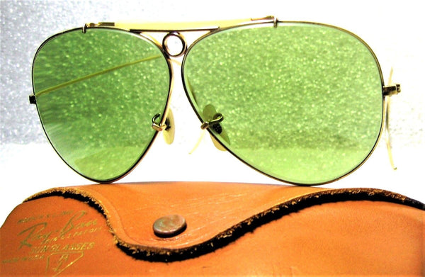 Ray-Ban USA Mint 1950s Vintage B&L Aviator 10k GF RB-3 Bullet Shooter Sunglasses - Vintage Sunglasses 