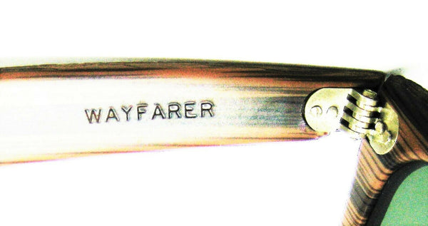 Ray-Ban USA NOS Vintage B&L Rare Wayfarer Teak-Wood Woody 5022 Mint Sunglasses - Vintage Sunglasses 