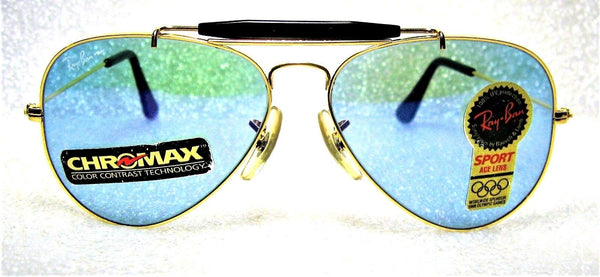 **SOLD**Ray-Ban USA Vintage NOS B&L Aviator ACE-30 Purple Chromax Sport S New Sunglasses - Vintage Sunglasses 