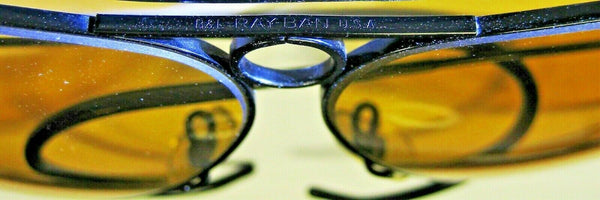 Ray-Ban USA Vintage 1970s B&L Aviator Ambermatic Shooter Black Chrome Sunglasses - Vintage Sunglasses 