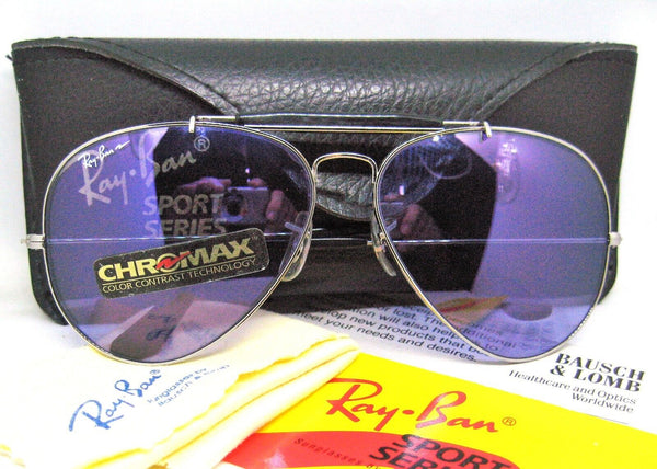 Ray-Ban USA Vintage NOS B&L A-30 Purple Chromax Sport Series Chrome Sunglasses