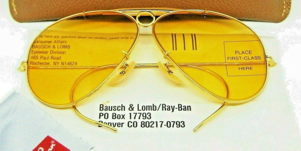 Ray-Ban USA Vintage NOS 70s B&L Aviator Ambermatic Bullet Shooter New Sunglasses - Vintage Sunglasses 