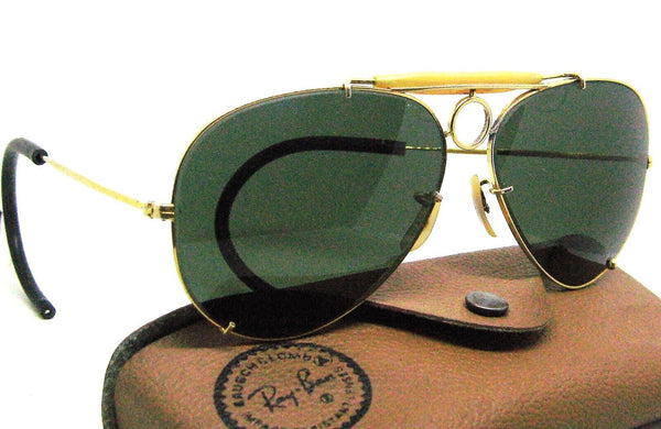 Ray-Ban USA Vintage 1970s B&L Aviator Deluxe Sharp Shooter  62mm G-15 Sunglasses