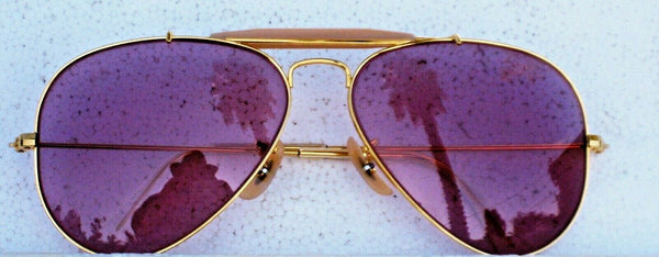 Ray-Ban USA NOS Vintage B&L Aviator Outdoorsman Rose Changeables New Sunglasses