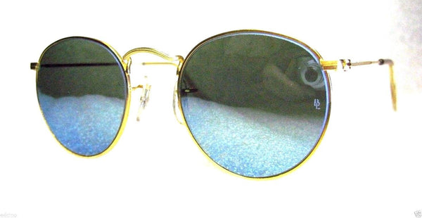 Ray-Ban USA Vintage NOS B&L Classic Metals 47 Blue Mirror 24k GP New Sunglasses
