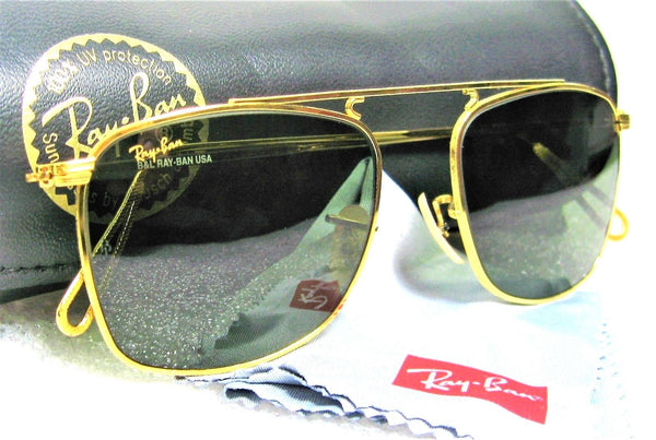 Ray-Ban USA *NOS Vintage B&L Mod-Aviator W1698 Pinpoint Etched *NEW Sunglasses - Vintage Sunglasses 