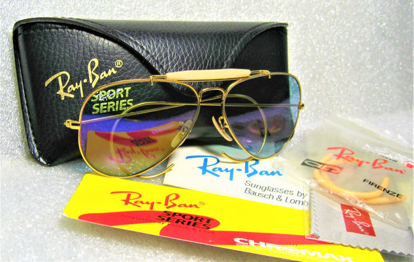 Ray-Ban USA *NOS Vintage B&L Aviator Purple *CHROMAX *ACE-30 Sport Series  *NEW Sungalsses - Vintage Sunglasses 
