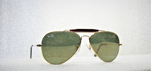 Ray-Ban Vintage USA B&L Aviator Diamond Hard Survivor Bravura W1506 Sunglasses - Vintage Sunglasses 