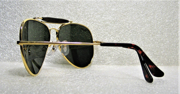Ray-Ban Vintage USA B&L Aviator Diamond Hard Survivor Bravura W1506 Sunglasses - Vintage Sunglasses 