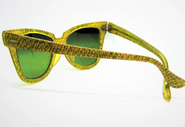 Vintage Ray-Ban USA 1950s B&L Rare Rustic Weave RB-3 TGM *Mint Sunglasses & Case - Vintage Sunglasses 