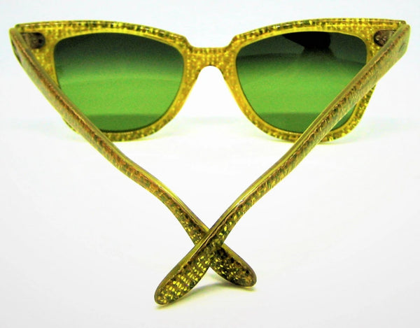 Vintage Ray-Ban USA 1950s B&L Rare Rustic Weave RB-3 TGM *Mint Sunglasses & Case - Vintage Sunglasses 
