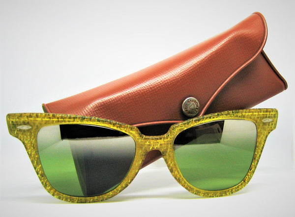 Vintage Ray-Ban USA 1950s B&L Rare Rustic Weave RB-3 TGM *Mint Sunglasses & Case - Vintage Sunglasses 
