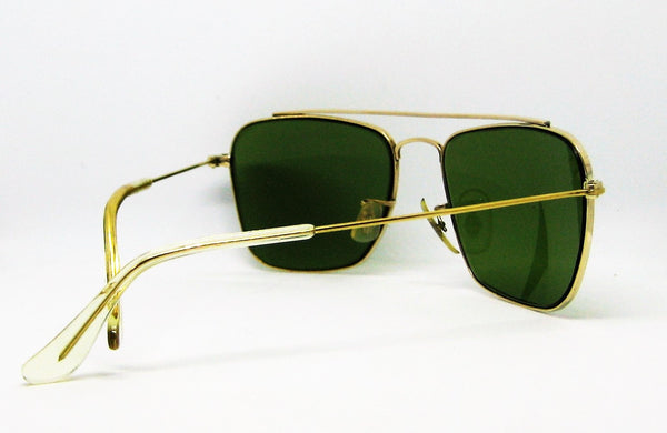 Ray-Ban USA *Mint Vintage 1950s B&L Aviator Rare Brace Caravan Sunglasses & Case - Vintage Sunglasses 