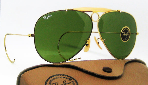 Ray-Ban USA Vintage NOS B&L Aviator 62 *RB-3 Bullet Hole Shooter New Sunglasses - Vintage Sunglasses 