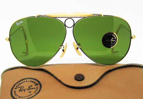 Ray-Ban USA Vintage NOS B&L Aviator 62 *RB-3 Bullet Hole Shooter New Sunglasses - Vintage Sunglasses 