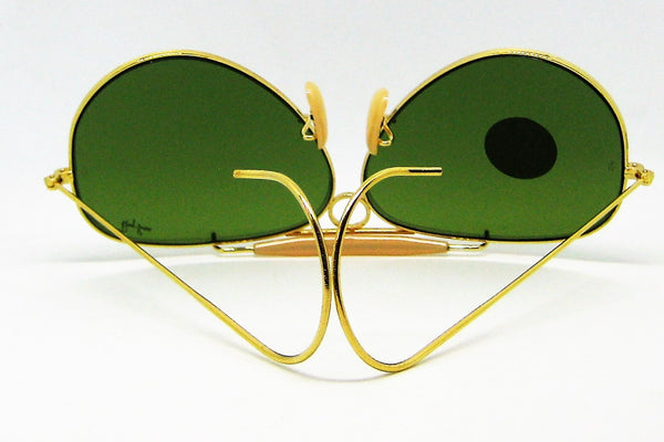 Ray-Ban USA Vintage NOS B&L Aviator 62 *RB-3 Bullet Hole Shooter New Sunglasses - Vintage Sunglasses 