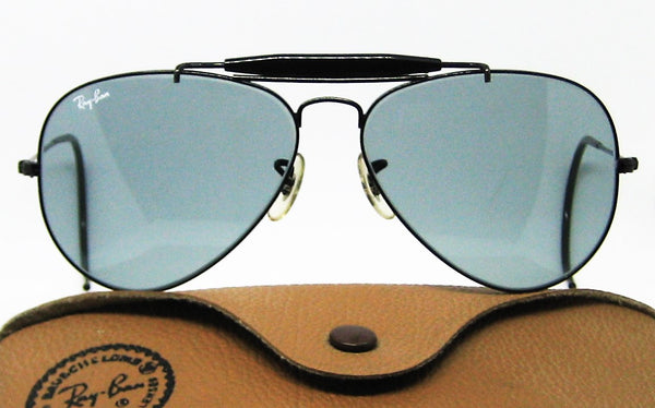 Ray-Ban USA NOS Vintage B&L Aviator Outdoorsman Blue Super Changeable Sunglasses - Vintage Sunglasses 