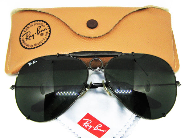 Ray-Ban B&L USA Vintage Aviator Sharp Shooter Deluxe III 65mm BkChrom Sunglasses - Vintage Sunglasses 