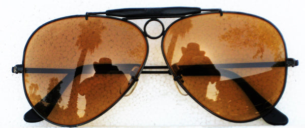 Ray-Ban USA Vintage 1980s B&L Aviator Ambermatic Bravura Shooter NOS Sunglasses - Vintage Sunglasses 