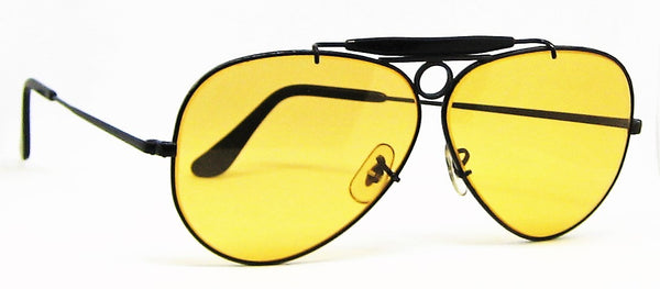 Ray-Ban USA Vintage 1980s B&L Aviator Ambermatic Bravura Shooter NOS Sunglasses - Vintage Sunglasses 
