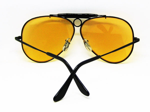 Ray-Ban USA Vintage 1980s B&L Aviator Ambermatic Bravura Shooter NOS Sunglasses - Vintage Sunglasses 