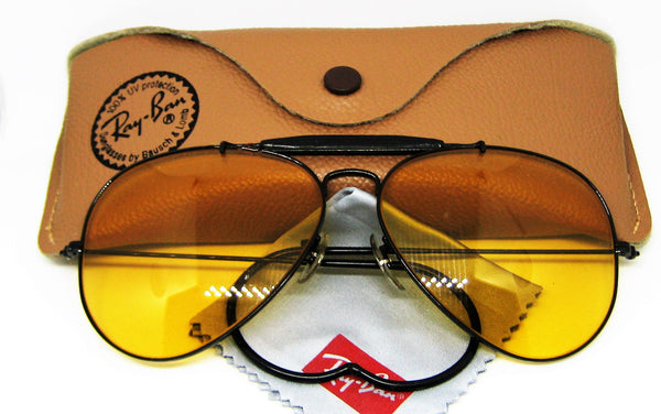 Ray-Ban USA Vintage 1970s B&L Aviator Ambermatic OutdoorsMan II *NOS Sunglasses - Vintage Sunglasses 